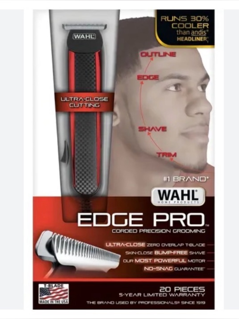 New In Unopened Box Wahl Edge Pro Corded Precision Grooming kit